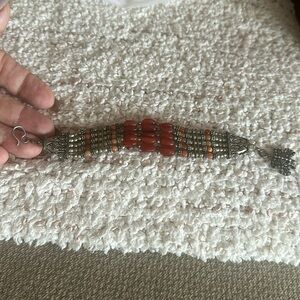 Silver bracelet with beads - beautiful details!